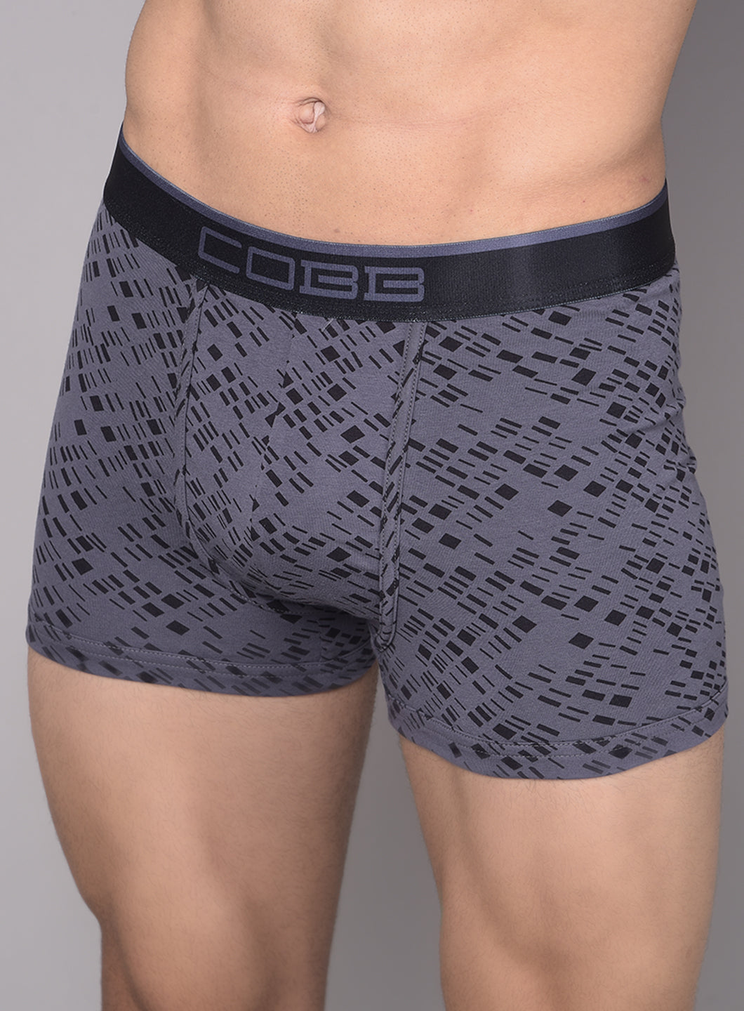 Cobb Mens Cotton Black and Blue Printed Premium Trunk (Pack of 2)