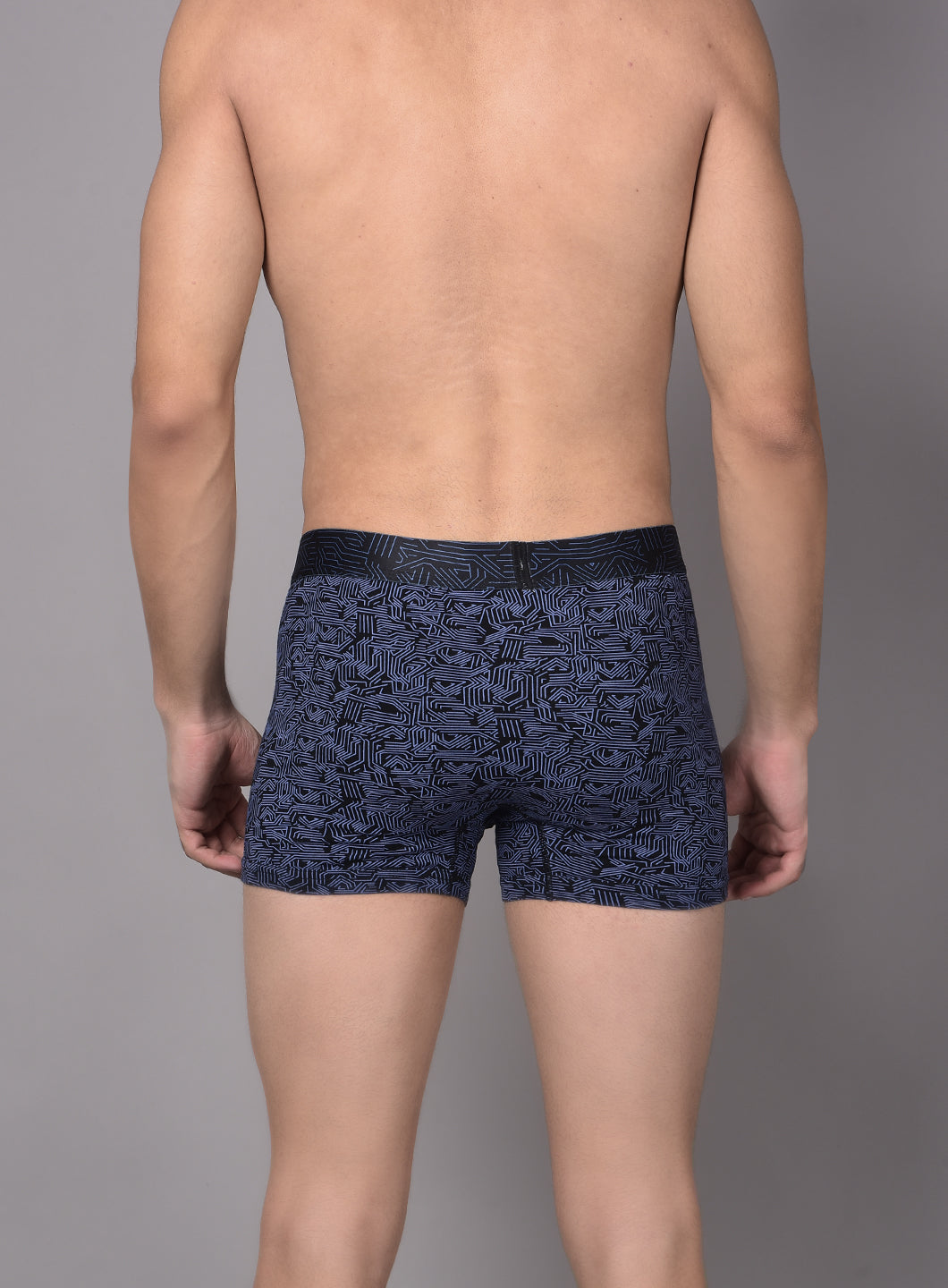 Cobb Mens Cotton Black and Blue Printed Premium Trunk (Pack of 2)