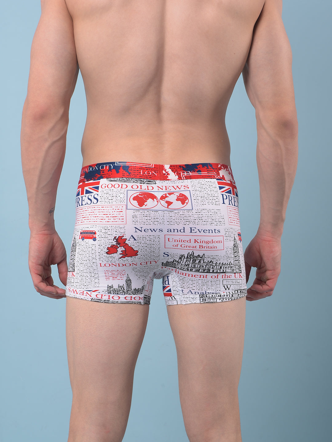 COBB MEN'S WHITE PRINTED PREMIUM TRUNK