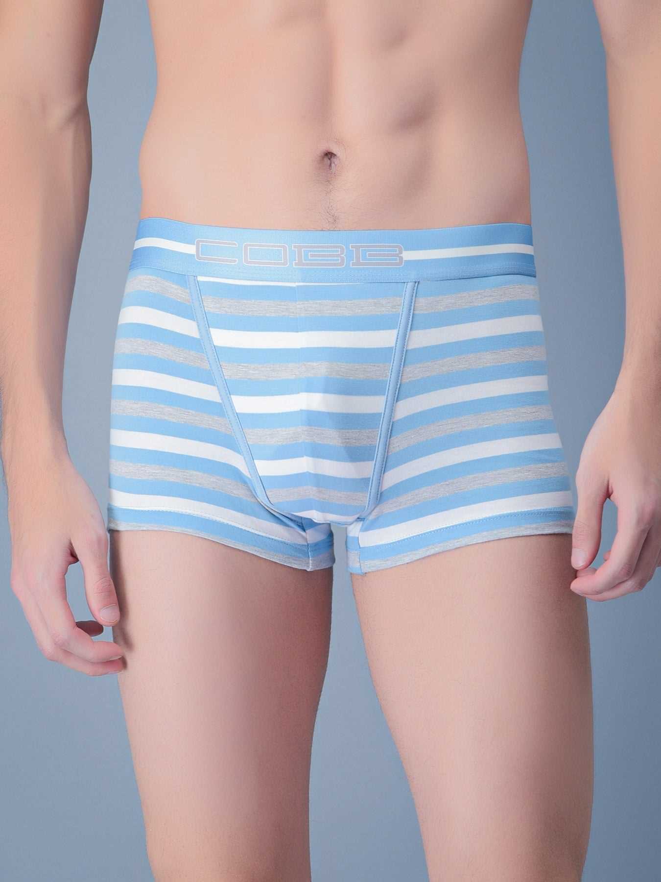 Cobb Blue Men Striped Trunk Blue