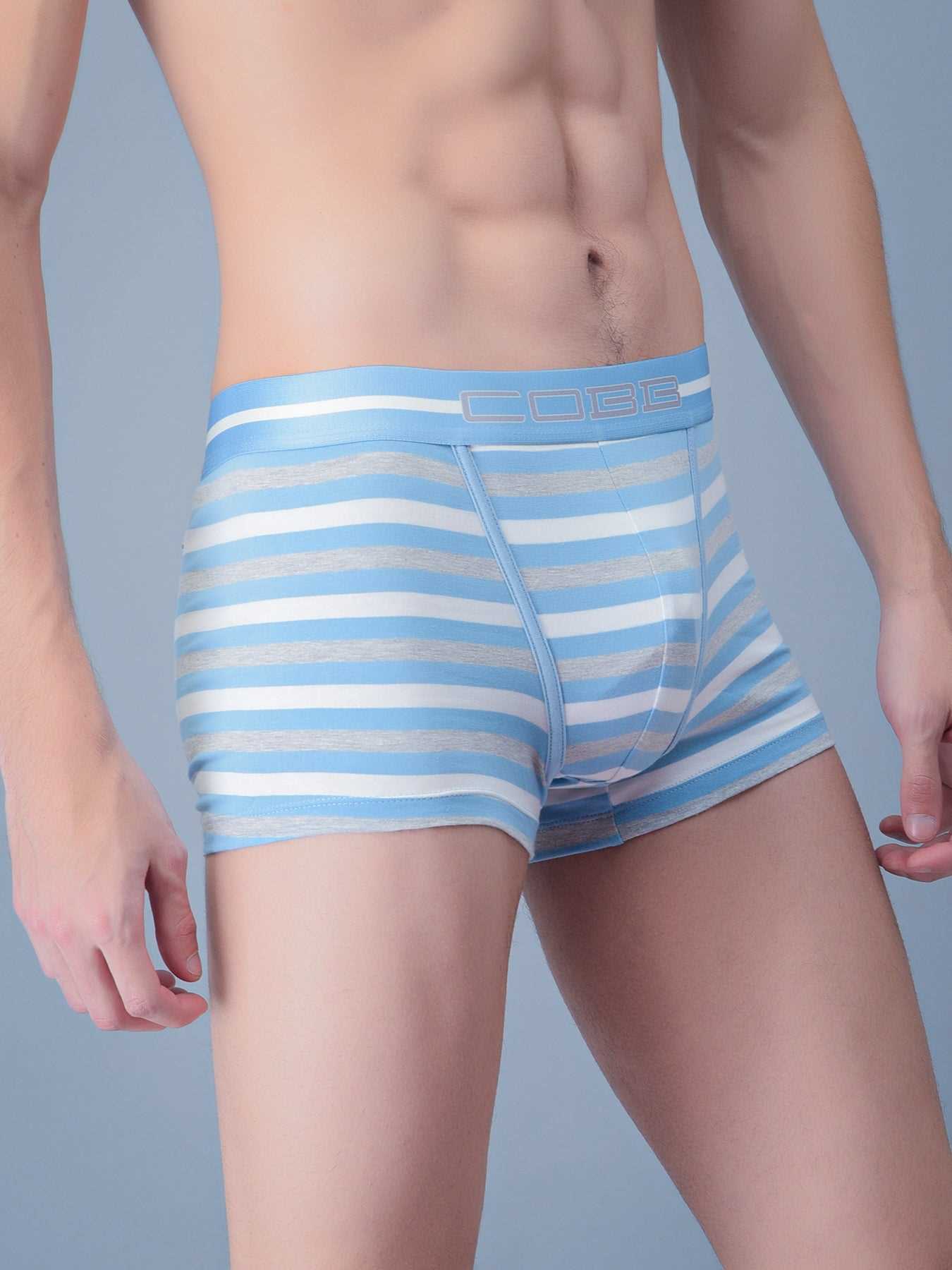 Cobb Blue Men Striped Trunk