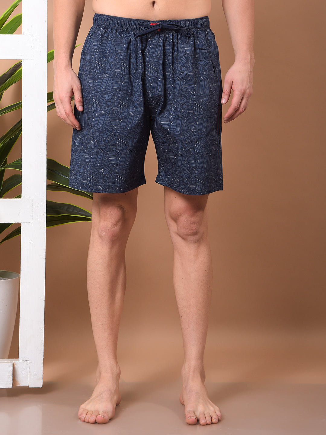 COBB BLUE PRINTED REGULAR-FIT SHORTS - Main Image