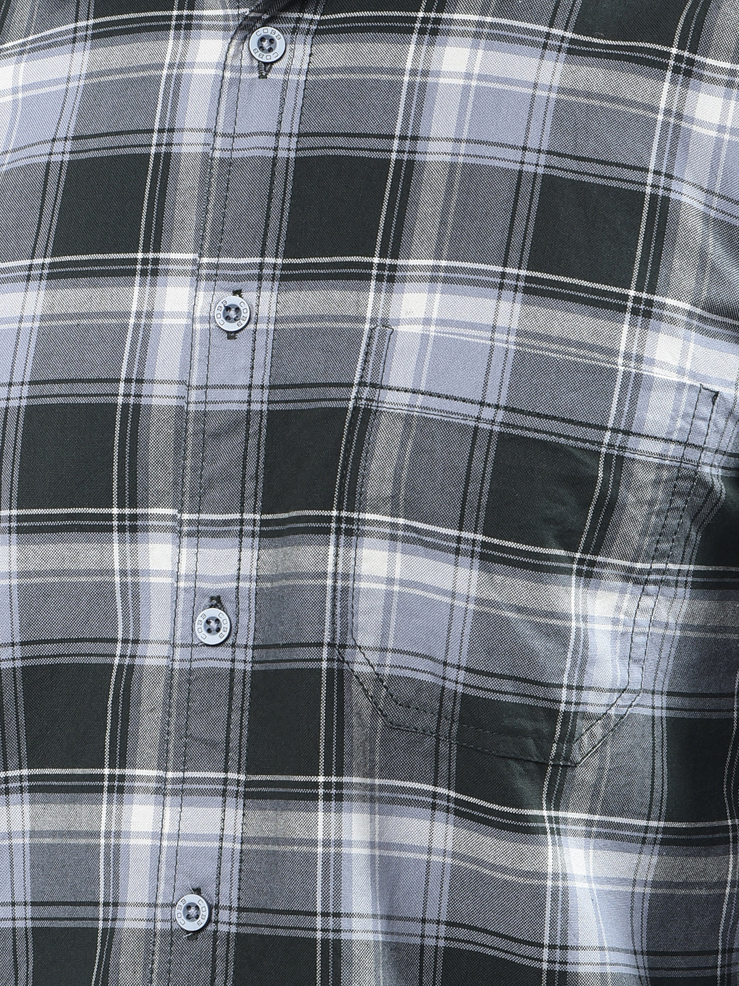 cobb dark green checked casual shirt