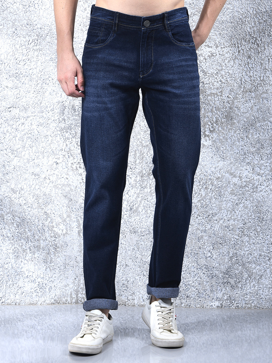 DONLAY DARK BLUE NARROW-FIT JEANS - Main Image