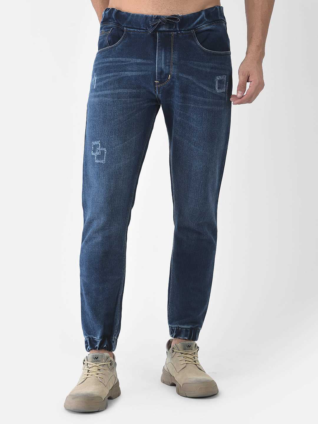 Cobb Blue Slim Fit Denim Joggers