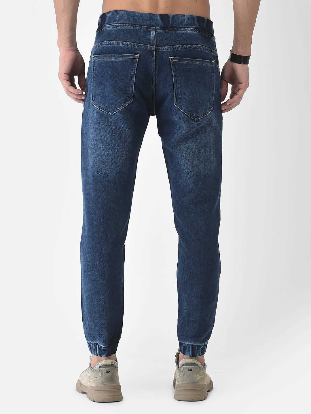 Cobb Blue Slim Fit Denim Joggers