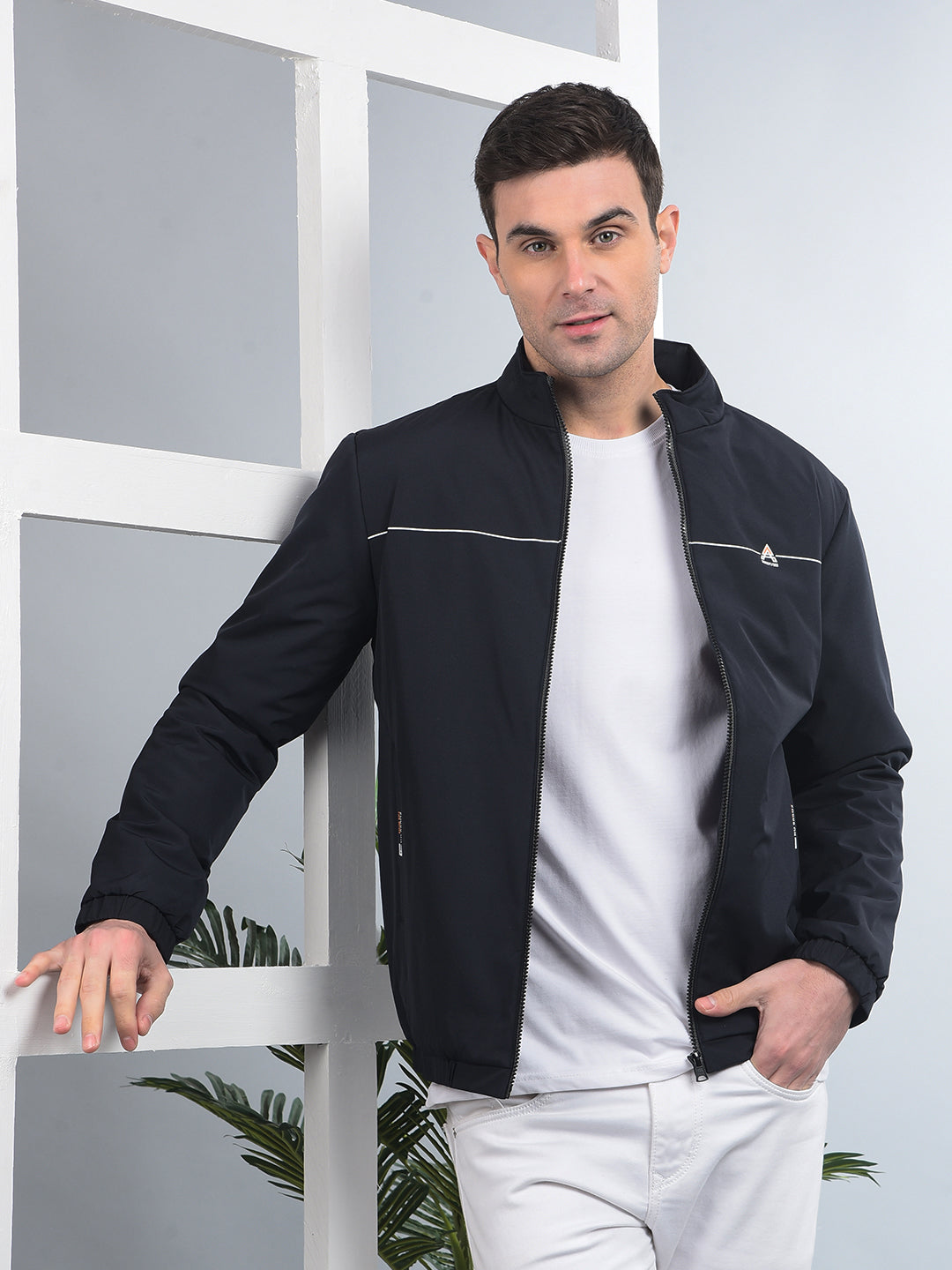 Cobb Solid Navy Blue Jacket | Classic & Versatile Outerwear