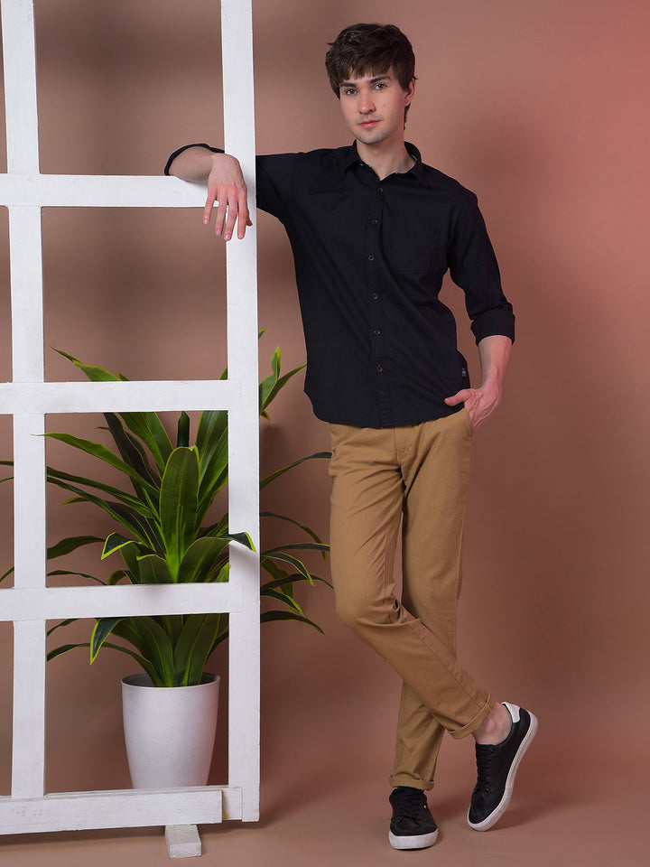 COBB KHAKI LINEN ULTRA-FIT CASUAL TROUSER