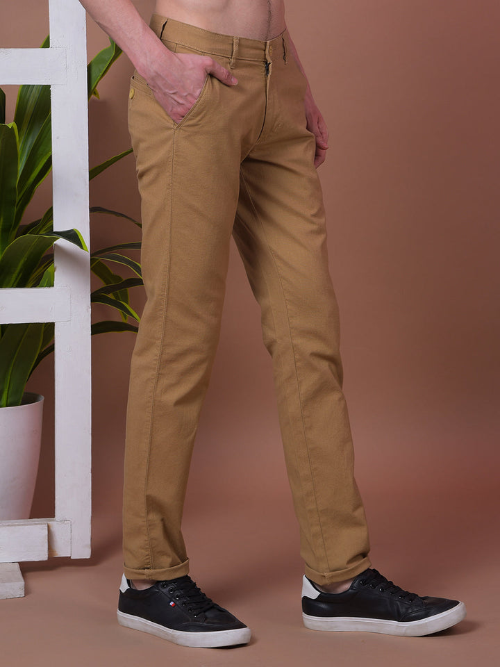 cobb khaki linen ultra-fit casual trouser