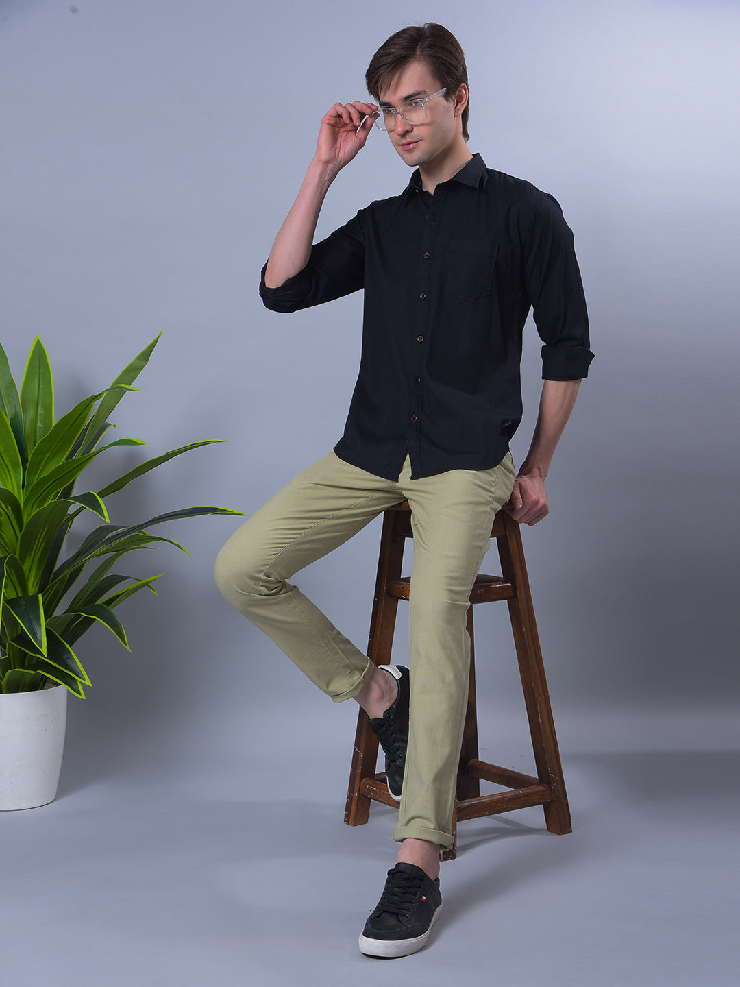 cobb pista linen ultra-fit casual trouser