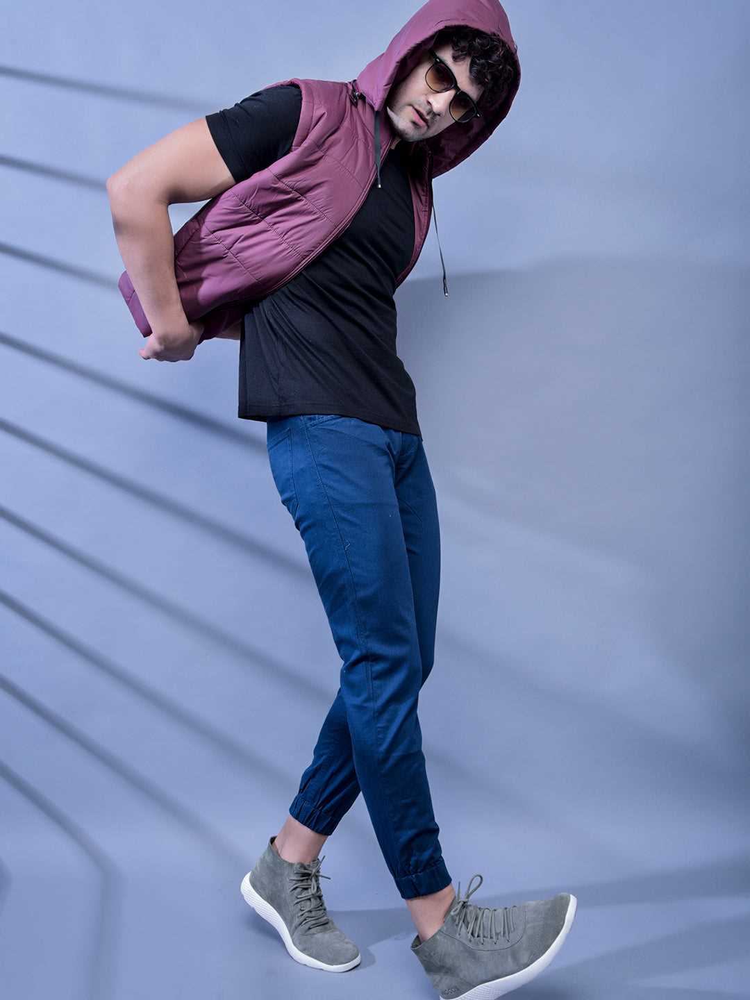 Cobb Blue Slim Fit Chinos Joggers