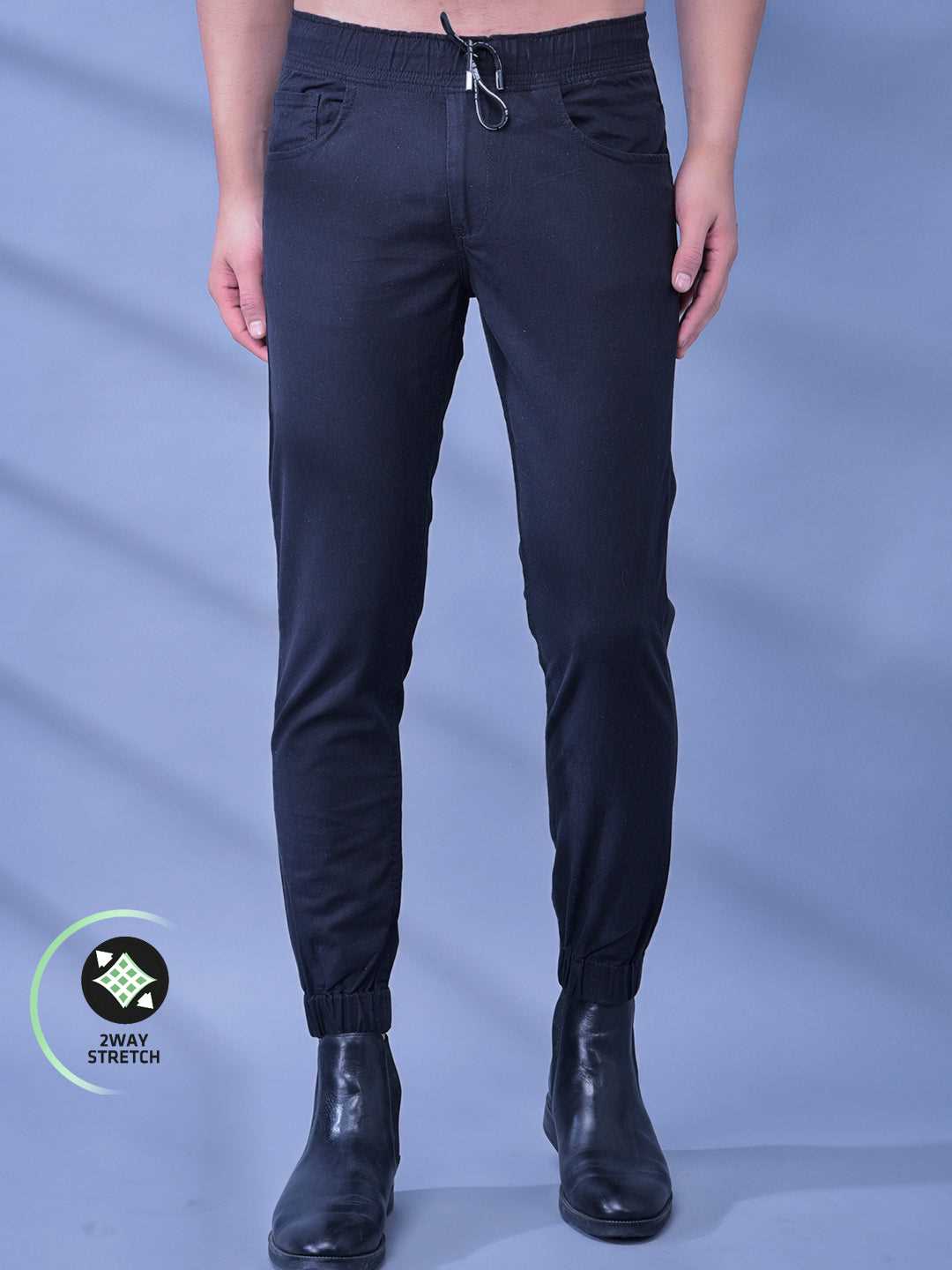 Cobb Black Slim Fit Chinos Joggers Black
