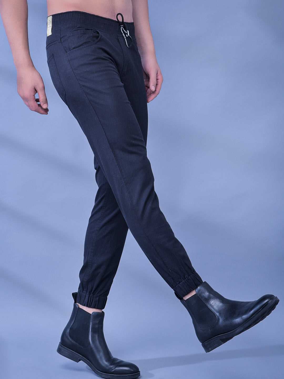 Cobb Black Slim Fit Chinos Joggers