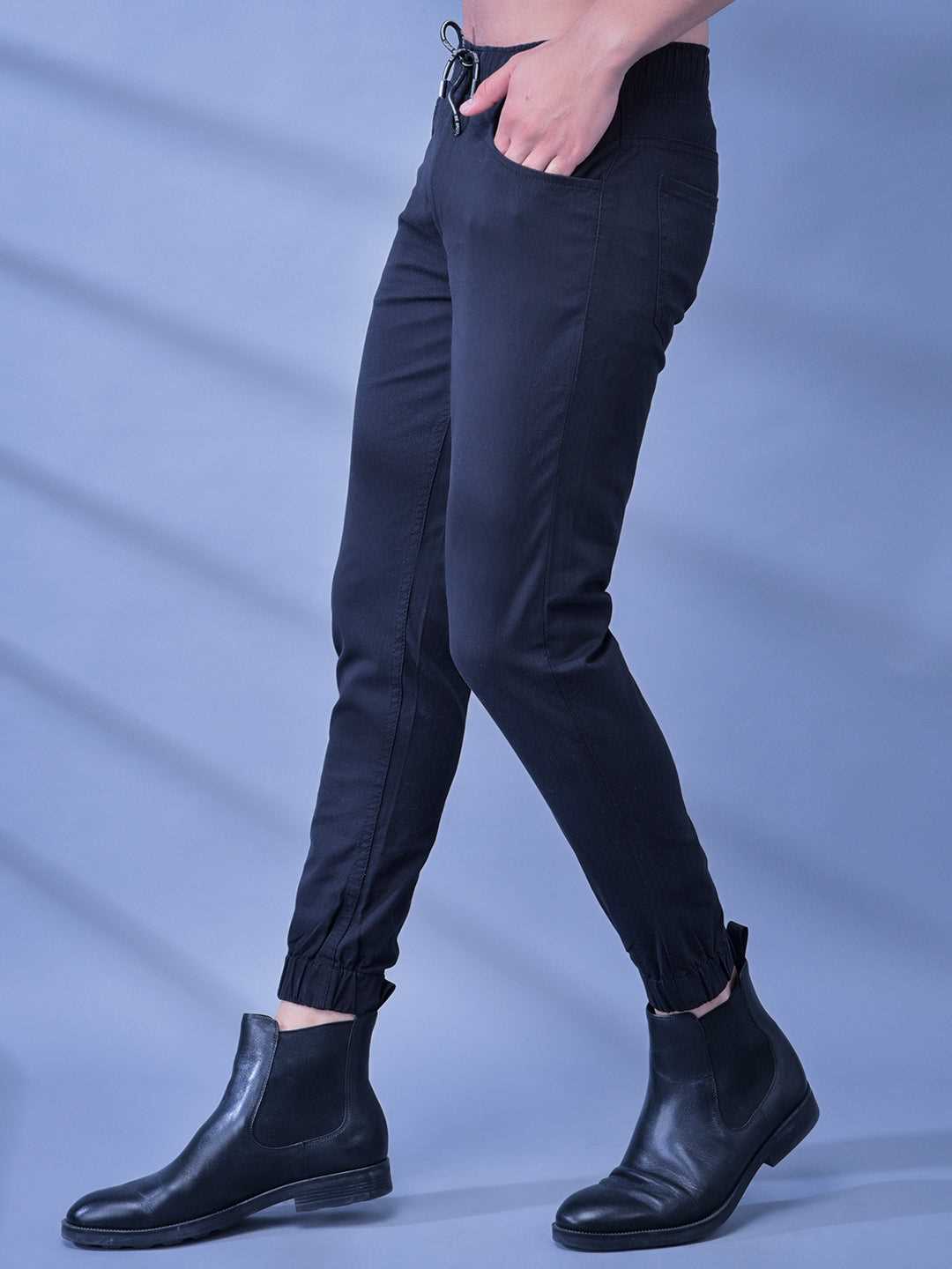 Cobb Black Slim Fit Chinos Joggers