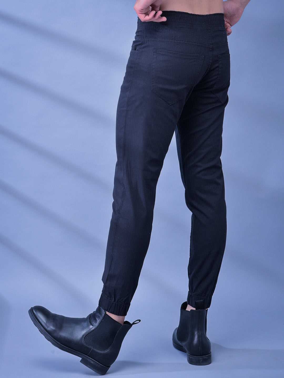Cobb Black Slim Fit Chinos Joggers