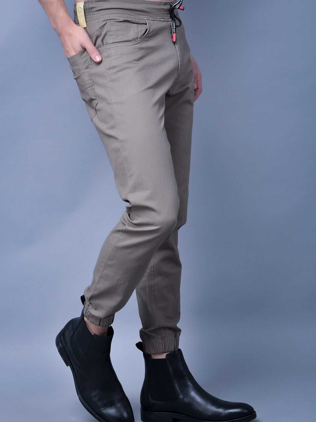 Cobb Beige Regular Fit Chinos Joggers