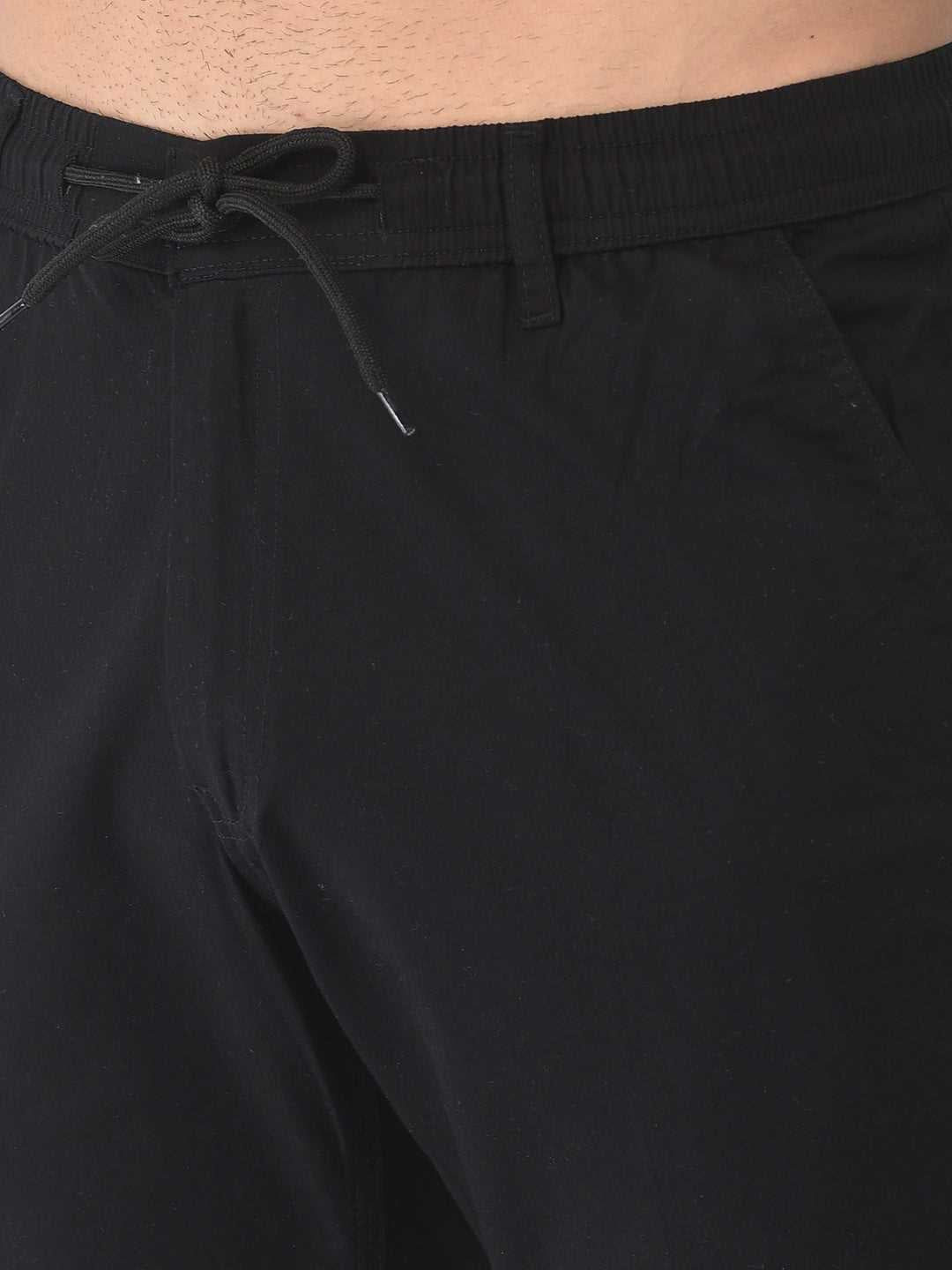 Cobb Black Slim Fit Chinos Joggers