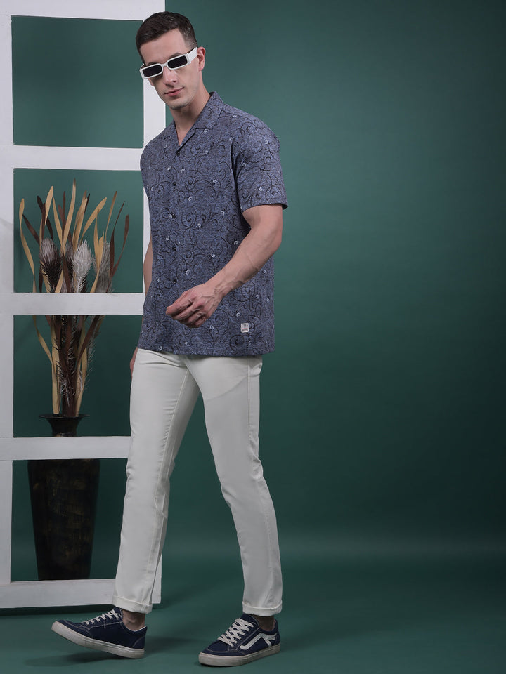 cobb solid off white ultra-fit casual trouser