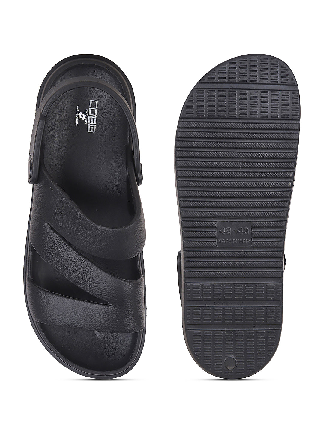 cobb men's black slider sandals