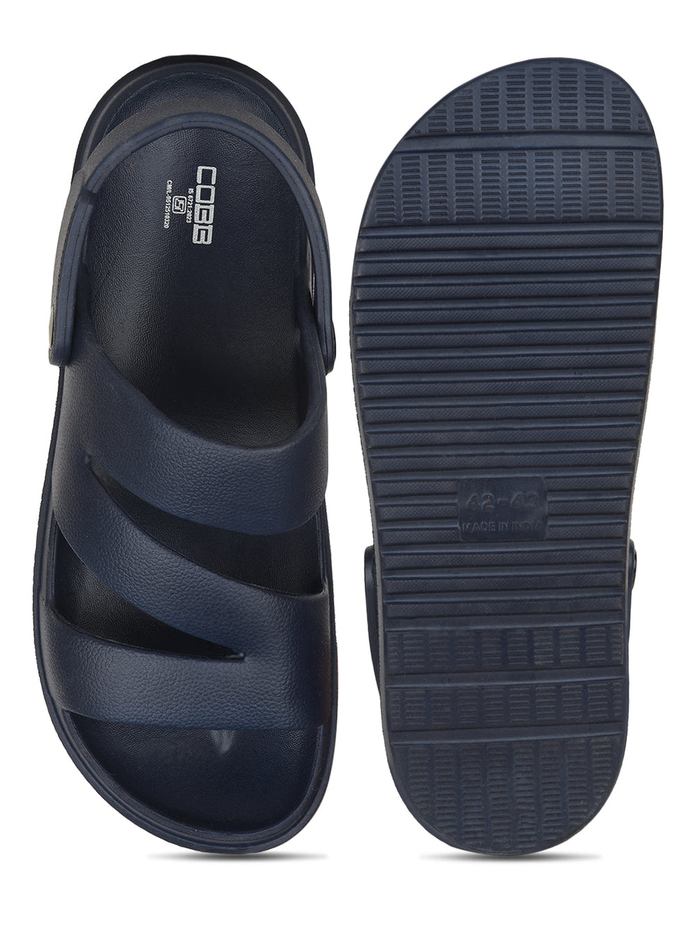 cobb men's navy blue slider sandals