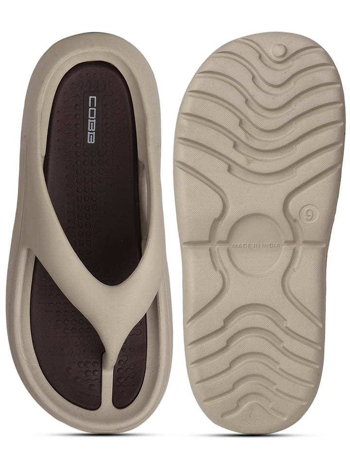 COBB MEN'S BROWN BEIGE FLIP-FLOP