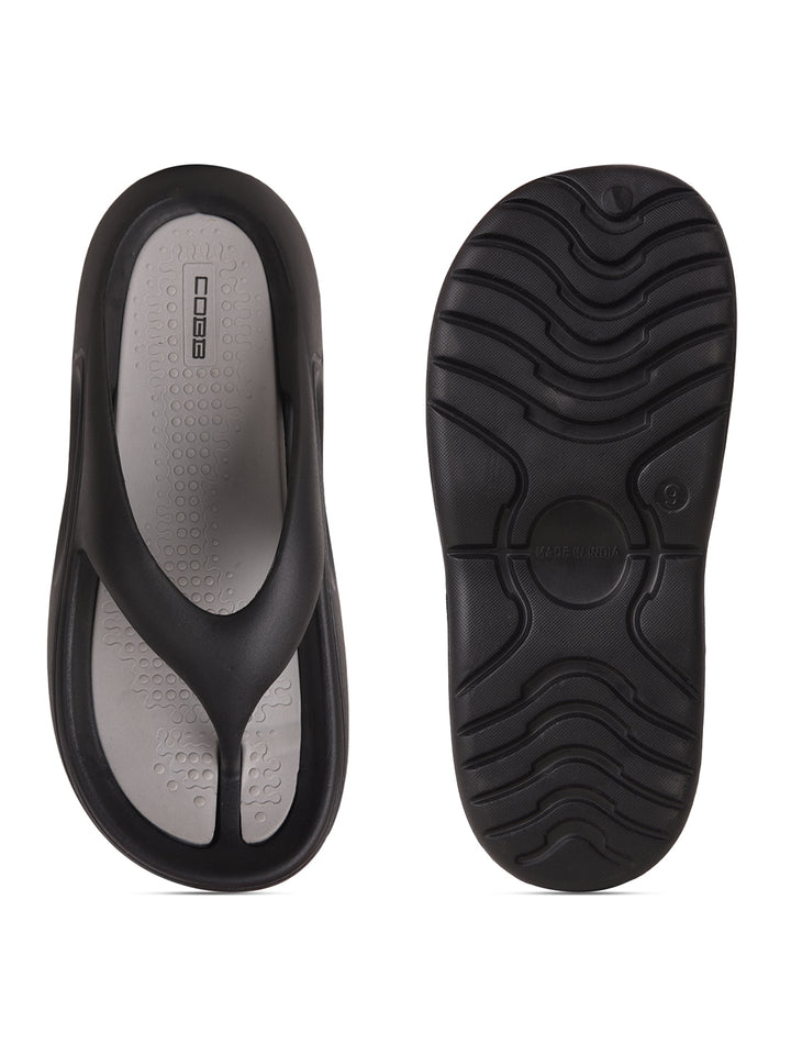 COBB MEN'S BLACK GREY FLIP-FLOP