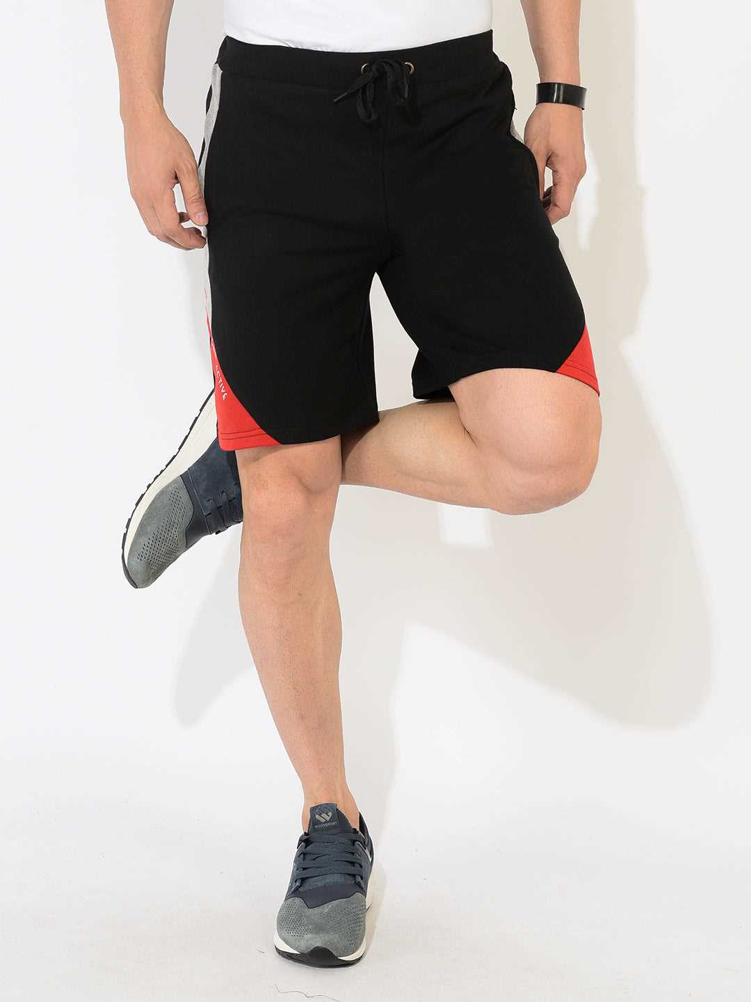 Cobb Black Solid Shorts Black