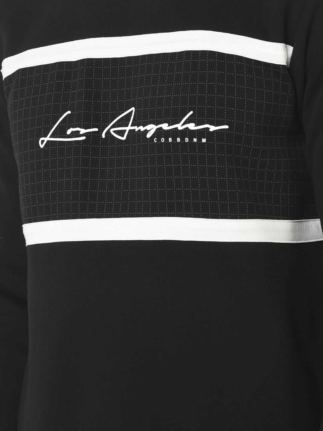 Cobb Black Printed Round Neck Sweatshirt