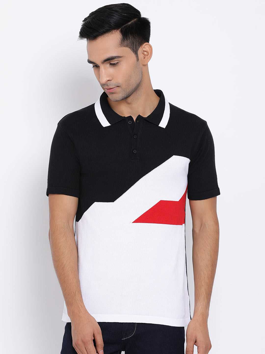 Cobb Black Polo Neck T-Shirt Black