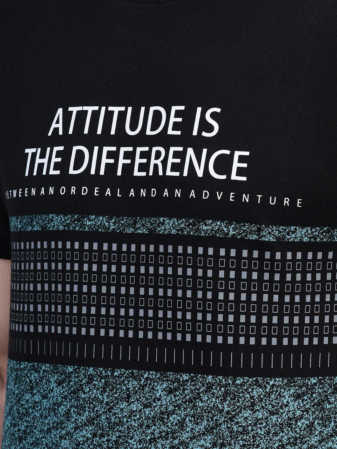 Cobb Black Printed Round Neck T-Shirt