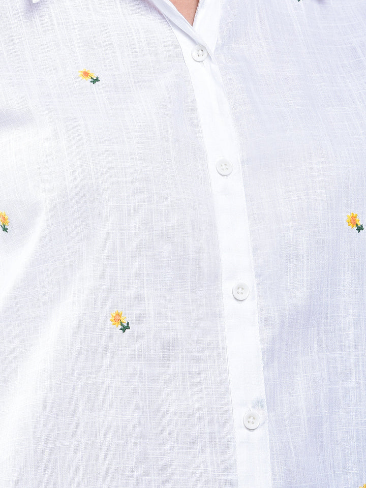 miss forever white woven top