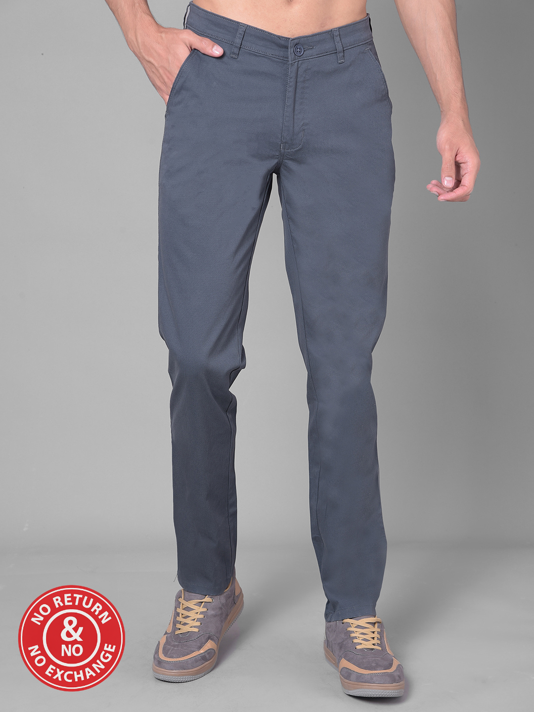 Cobb Grey Slim Fit Chinos