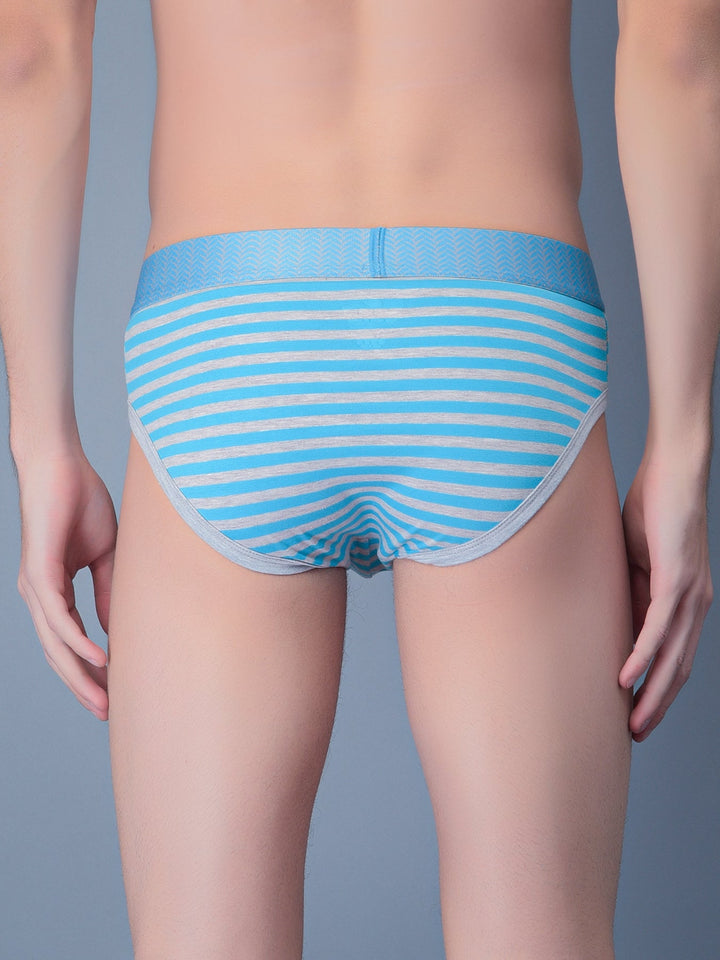 Cobb Turquoise Men Striped Brief