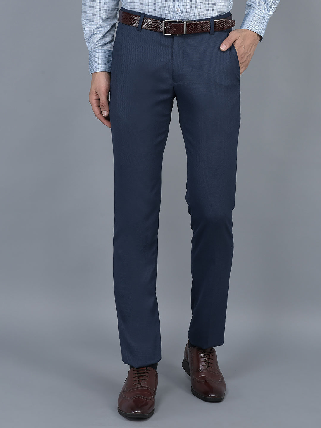 Cobb Blue Ultra Fit Formal Trouser Blue