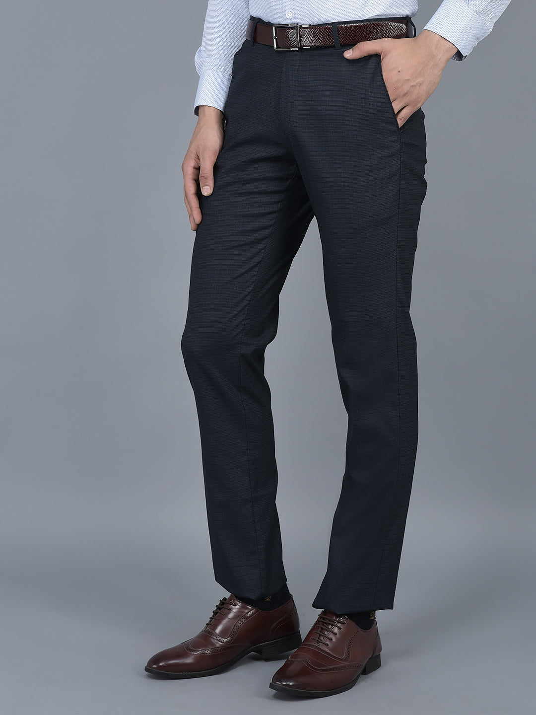 Cobb Navy Blue Ultra Fit Formal Trouser