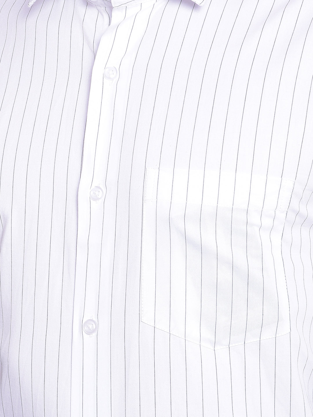 Cobb White Striped Shirt Collar Formal Shirt