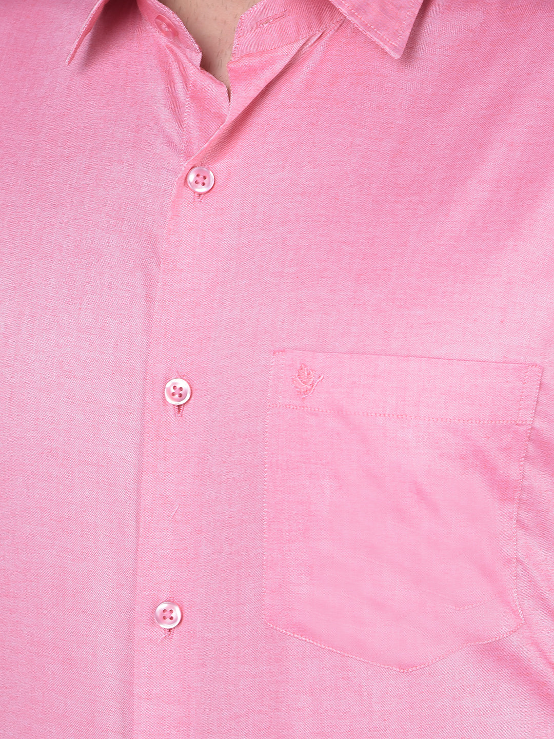 Cobb Solid Flamingo Pink Smart Fit Formal Shirt