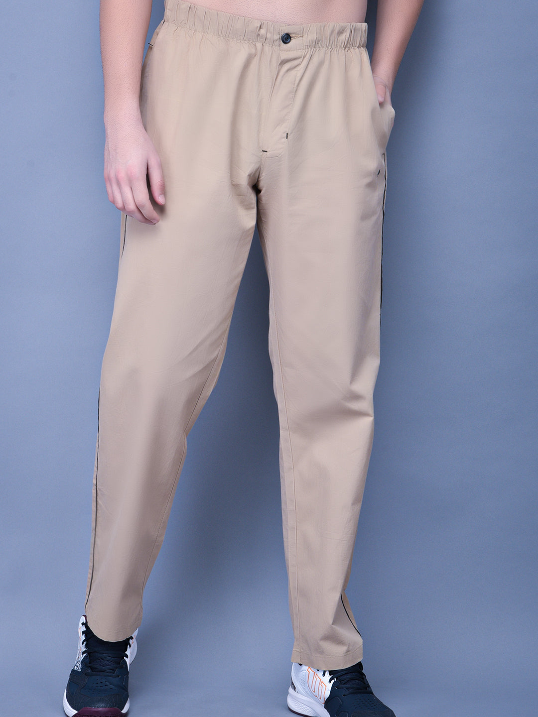 Relaxed Fit Track Pants - Beige - Men