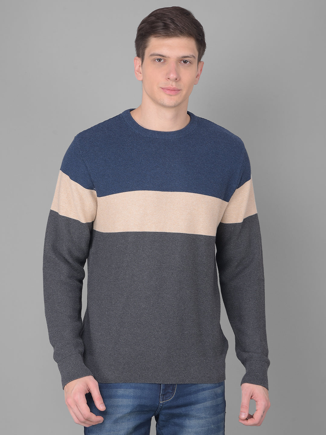 Dark grey crew neck on sale sweater