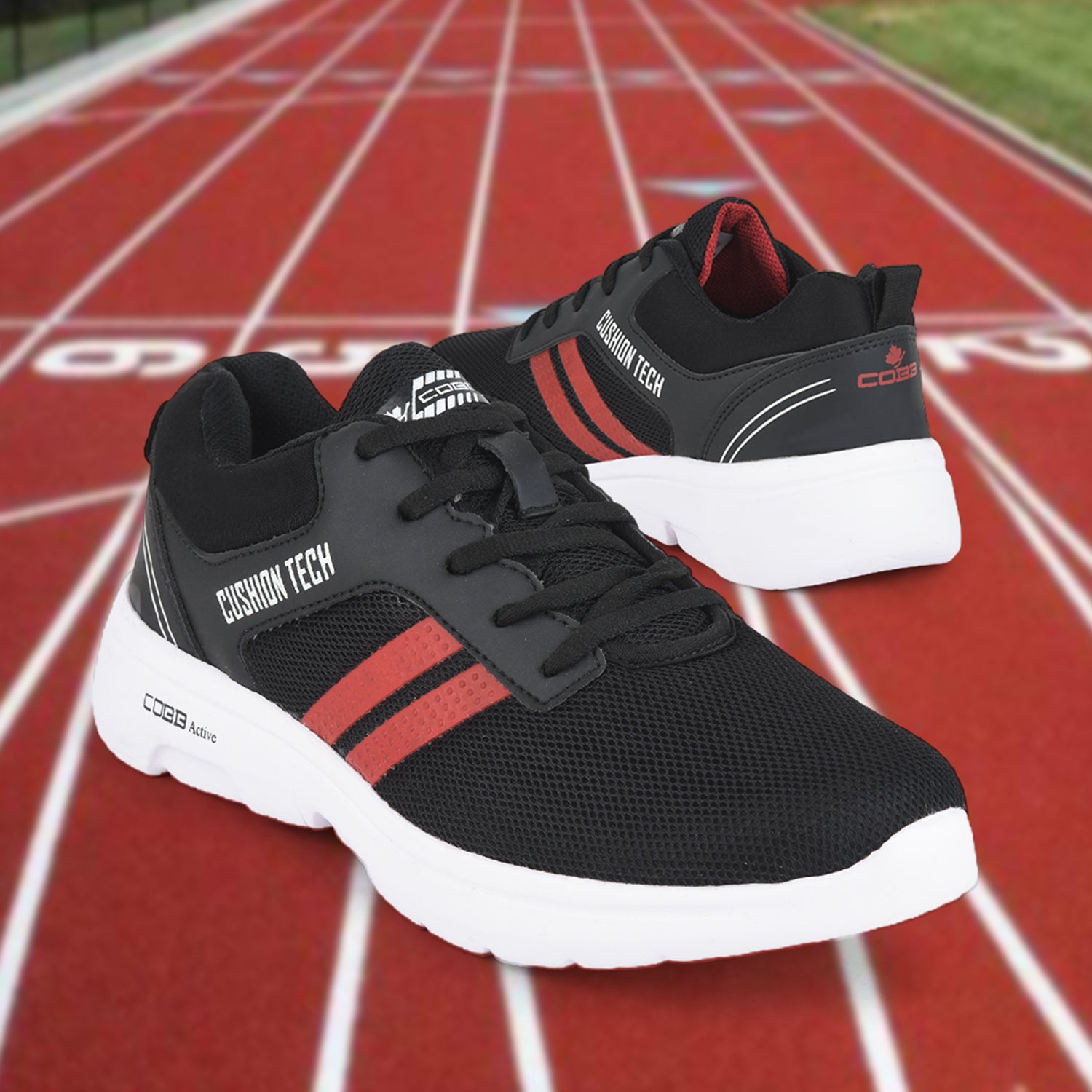 Cobb Mens Black Running Shoes BLACK