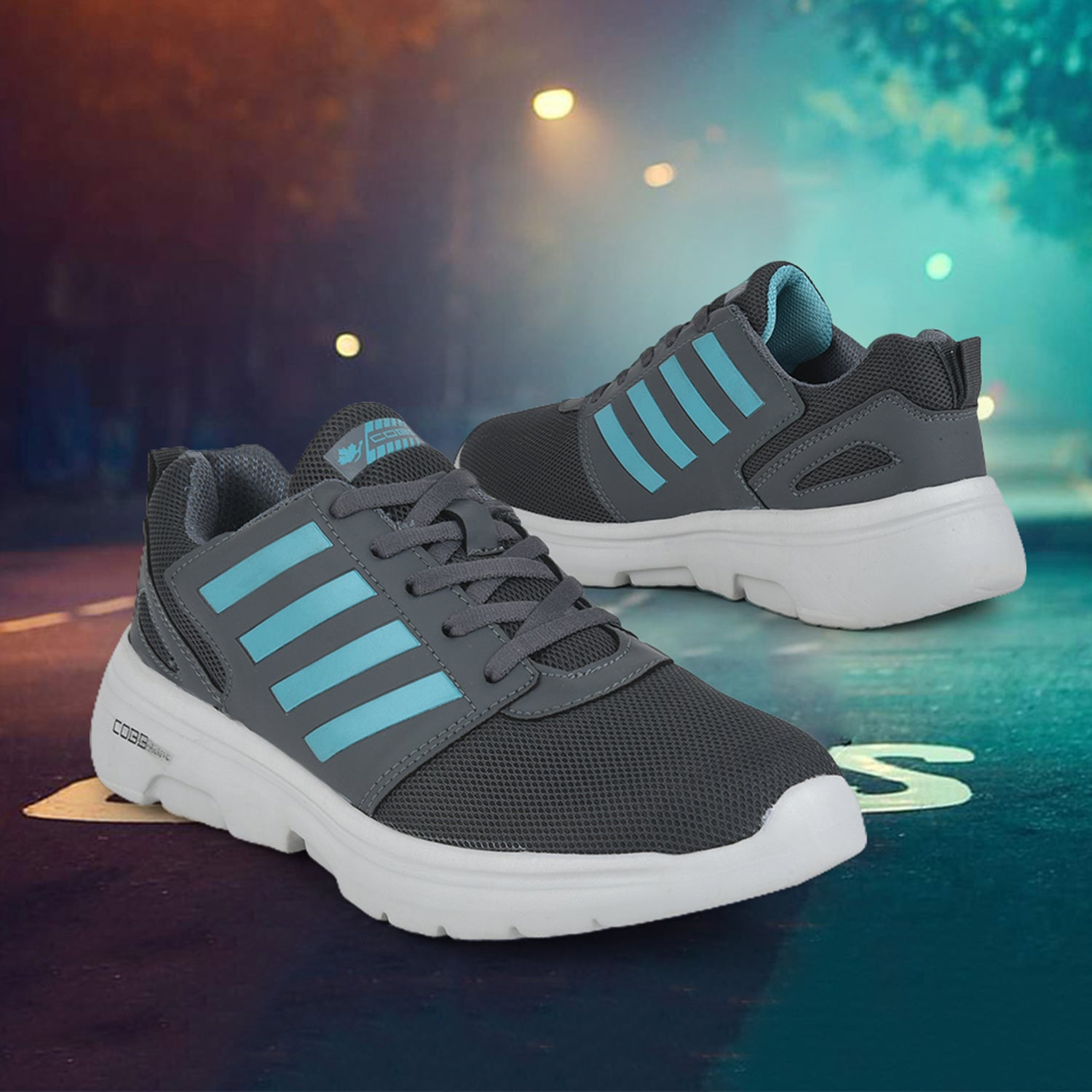 Cobb Mens Dark Grey Running Shoes GREY