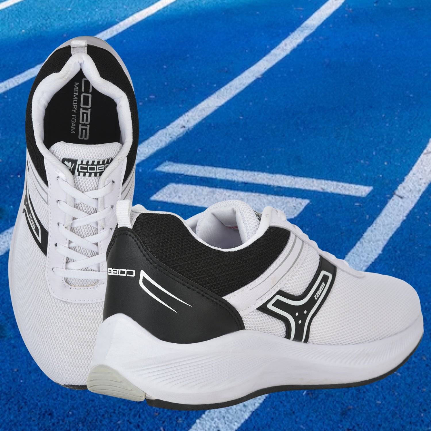 Cobb Mens White Running Shoes WHITE