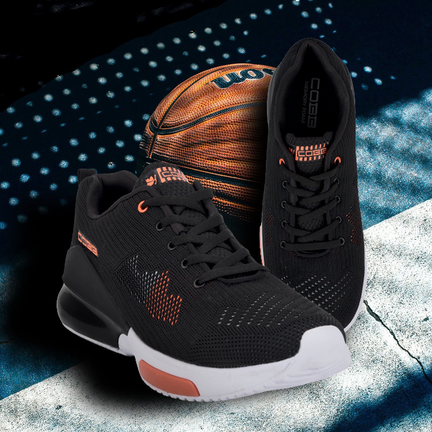 Cobb Mens Black Running Shoes BLACK