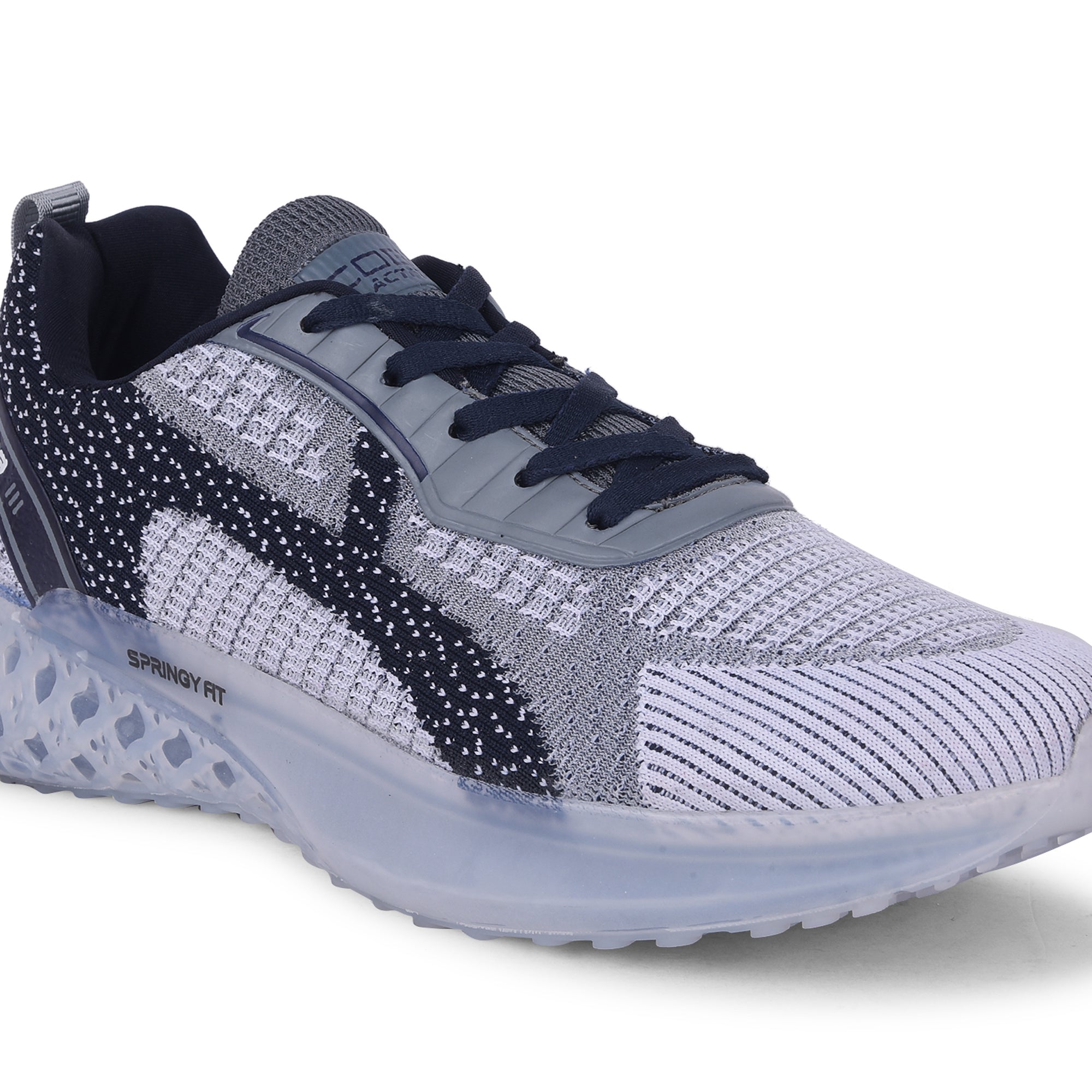 cobb springy fit navy white men's running shoes