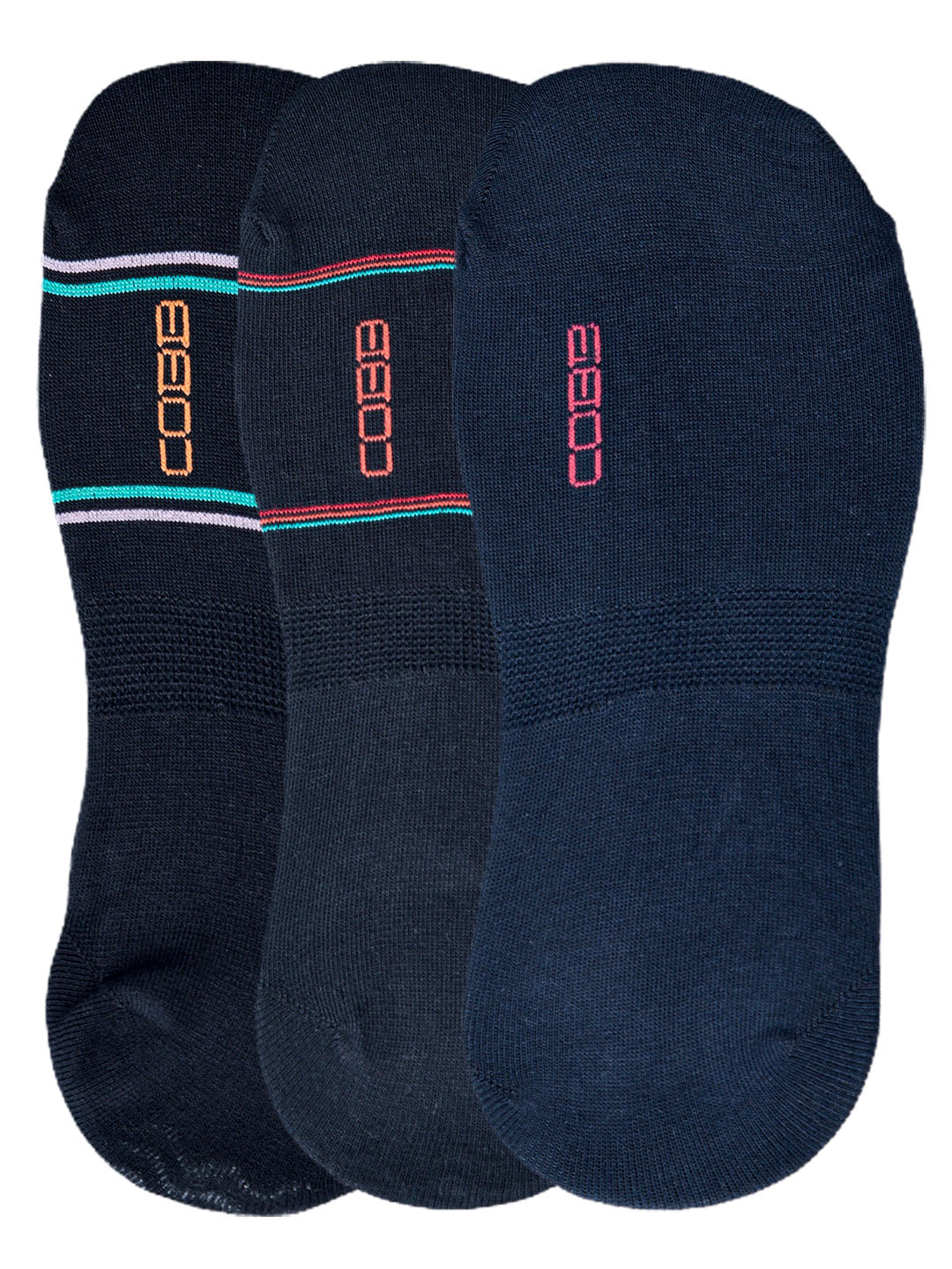 Cobb Multi Color Footie Shoe Liner Socks Pack of 3