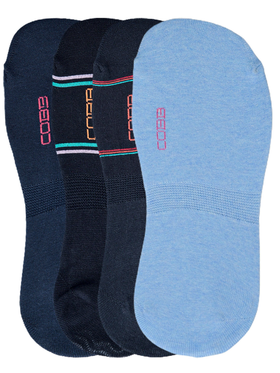 Cobb Multi Color Footie Shoe Liner Socks Pack of 4