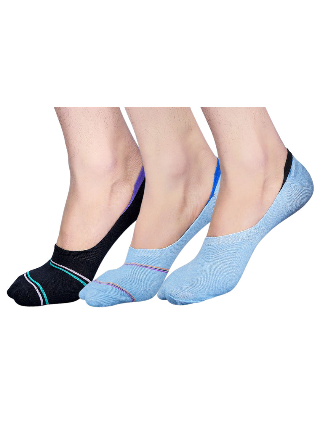 Cobb Multi Color Footie Shoe Liner Socks Pack of 3