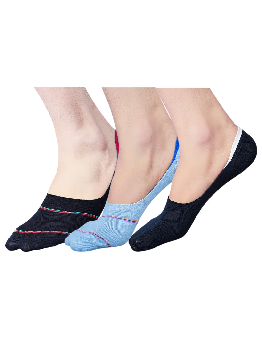Cobb Multi Color Footie Shoe Liner Socks Pack of 3