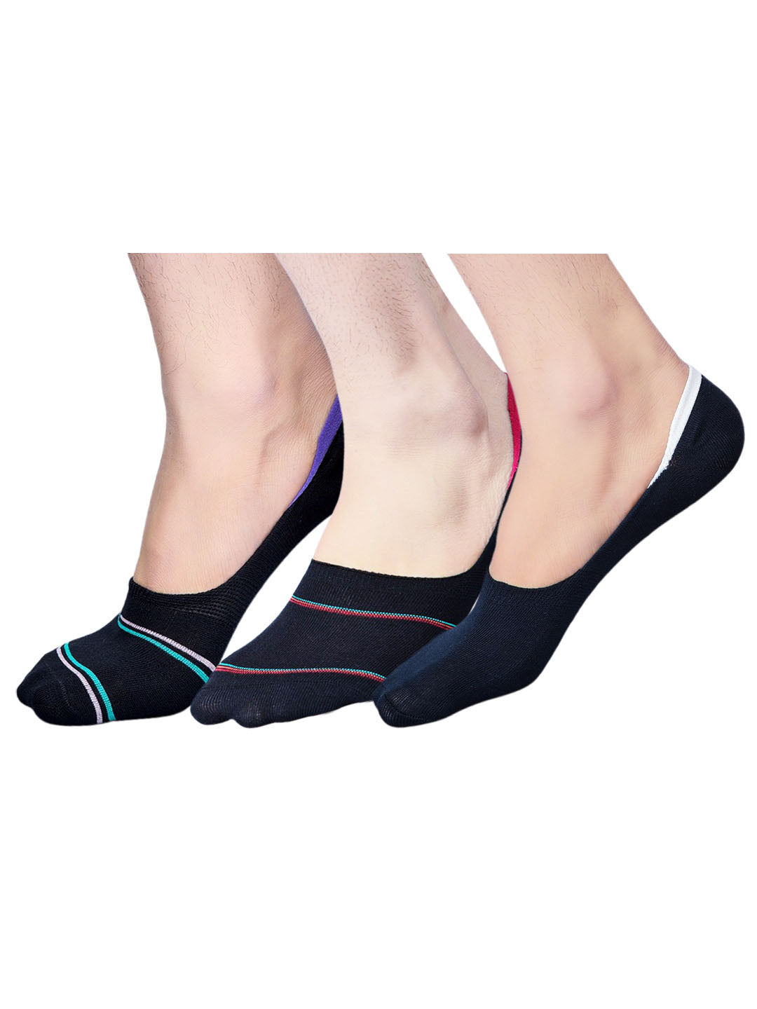 Cobb Multi Color Footie Shoe Liner Socks Pack of 3