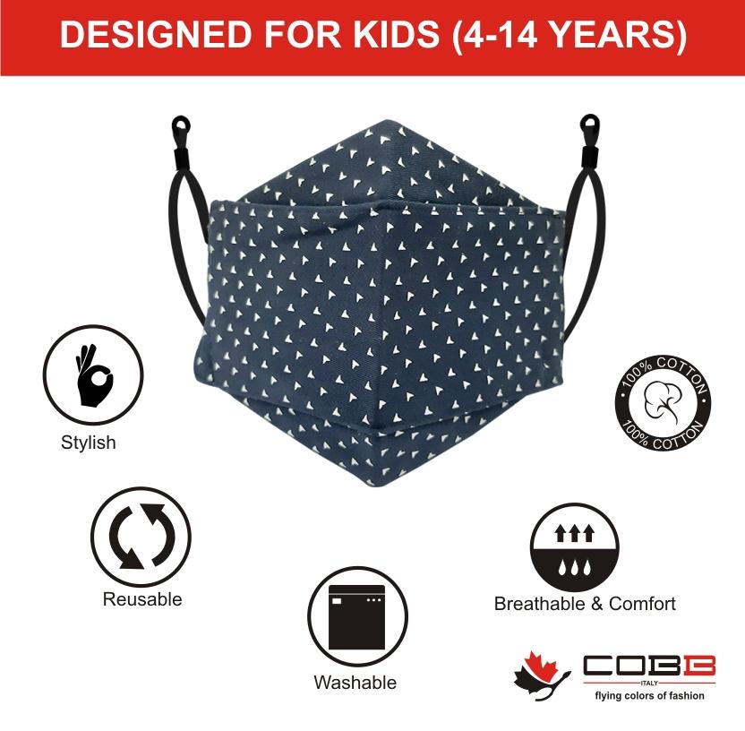 Cobb Kids 3 Layer 3D Cotton Mask Pack of 3 (Assorted Design)